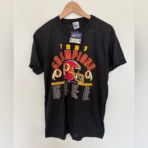 NWT Vintage 1987 NFL Champions Washington Redskins Team Players Black T-Shirt